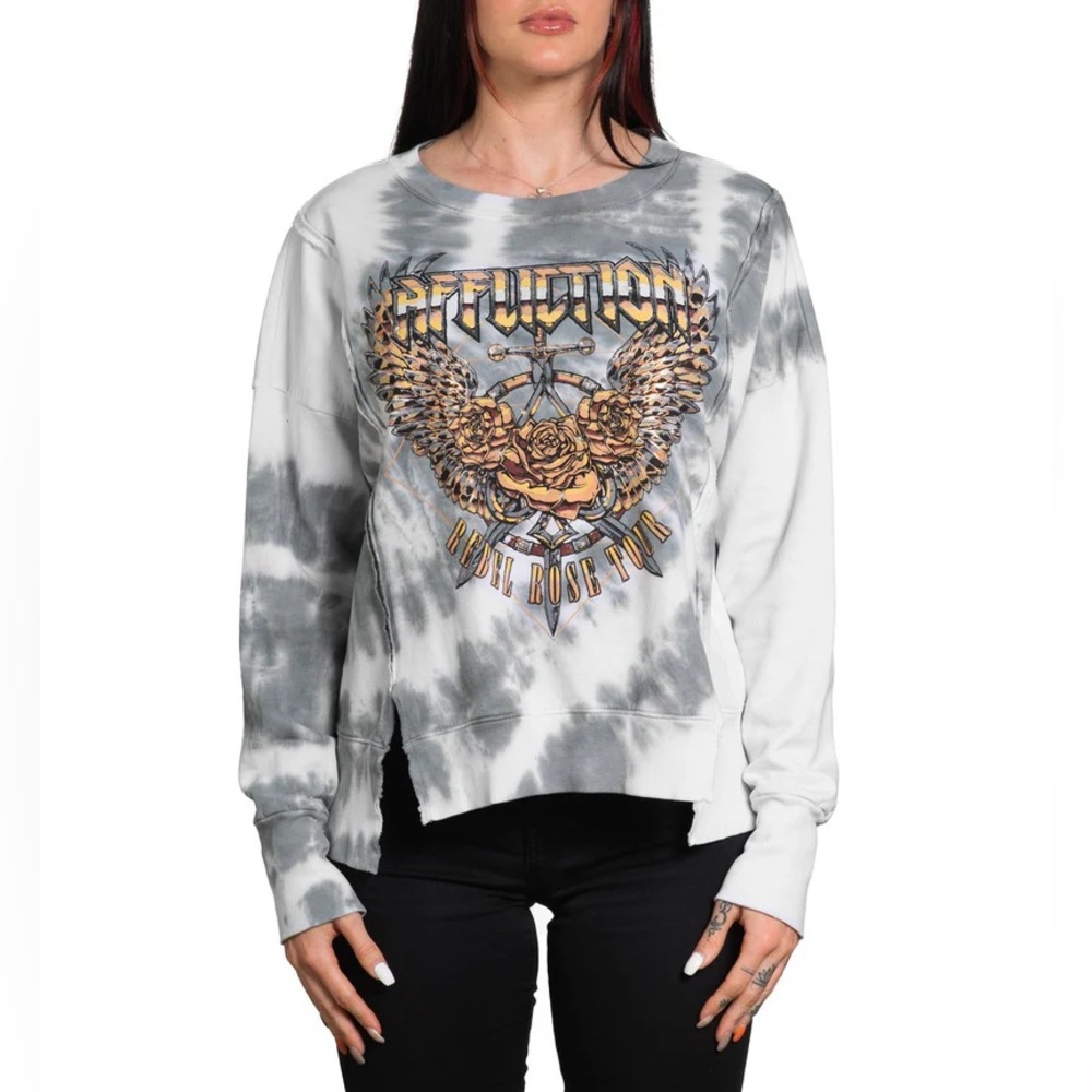 Affliction Rebel Rose Tour Crew Fleece